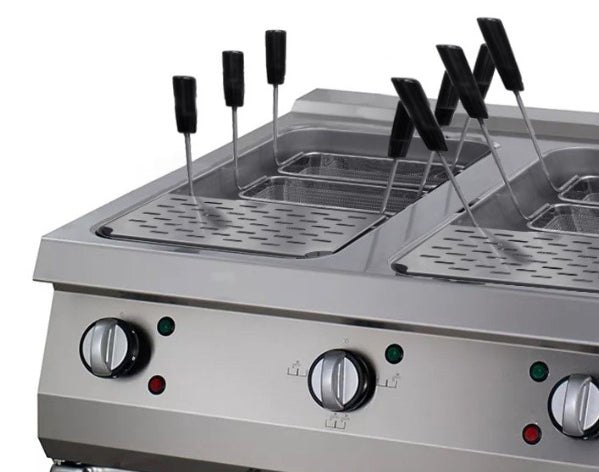 Premium Cocedor de Pasta - Profesional - Unidad Doble - 90cm de Profundidad - Eléctrico - 400V