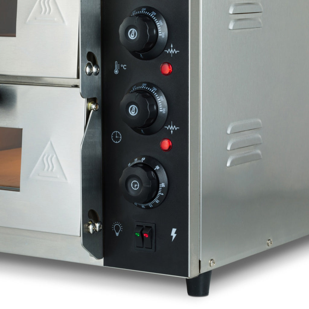Forno per Pizza - Professionale - per 2 Pizze da Ø40cm - Doppia Camera
