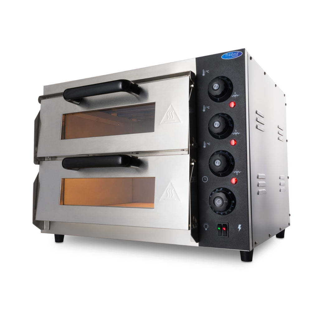 Forno per Pizza - Professionale - per 2 Pizze da Ø40cm - Doppia Camera