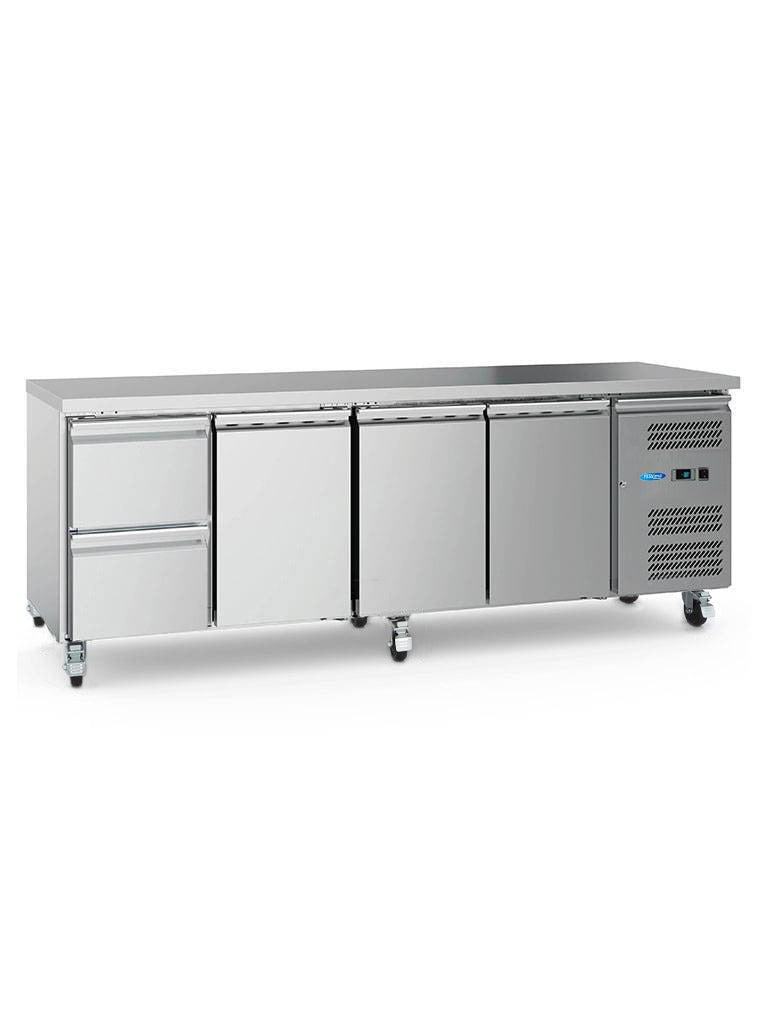 Banco frigorifero - Professionale - 223cm - 4 porte