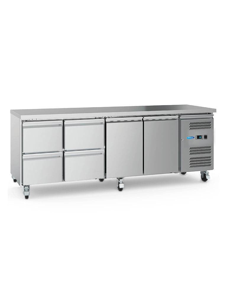 Banco frigorifero - Professionale - 223cm - 4 porte