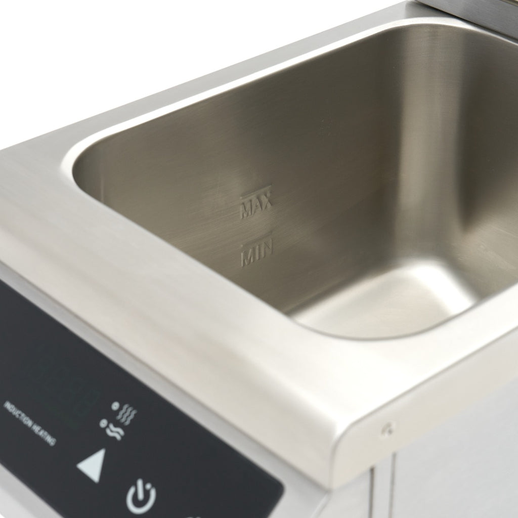 Induktionsfritteuse - Professionell - 8L - 1 Korb - Mit Ablasshahn