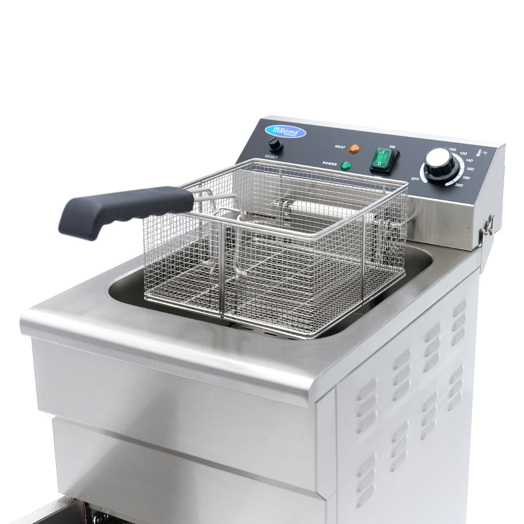 Fritadeira - Profissional - 16L - 1 cesto - com torneira de drenagem e suporte - 230V