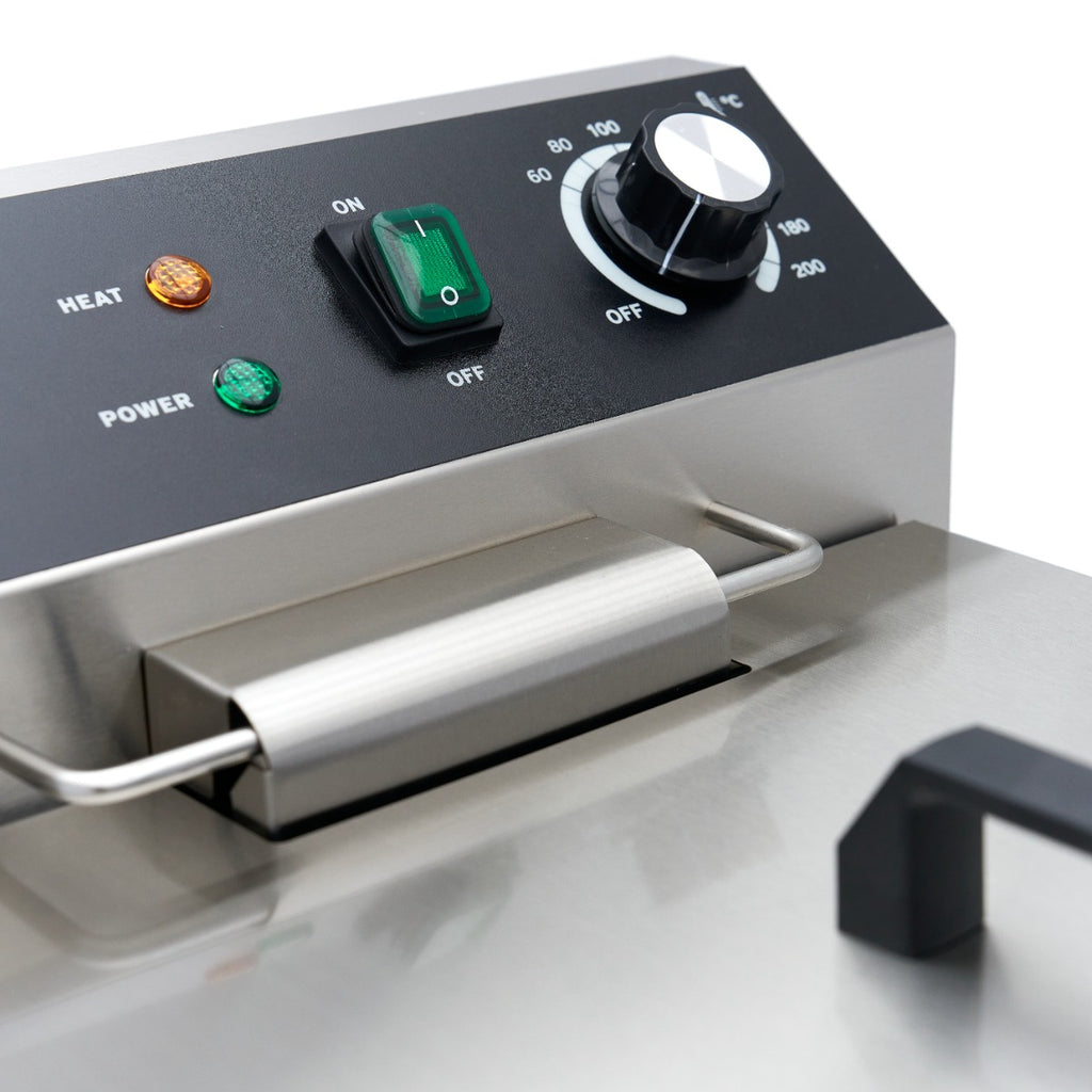 Fritadeira - Profissional - 16L - 1 cesto - com torneira de drenagem e suporte - 230V