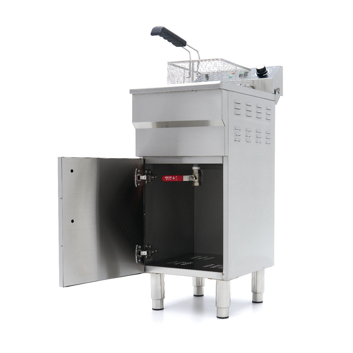 Fritadeira - Profissional - 16L - 1 cesto - com torneira de drenagem e suporte - 230V