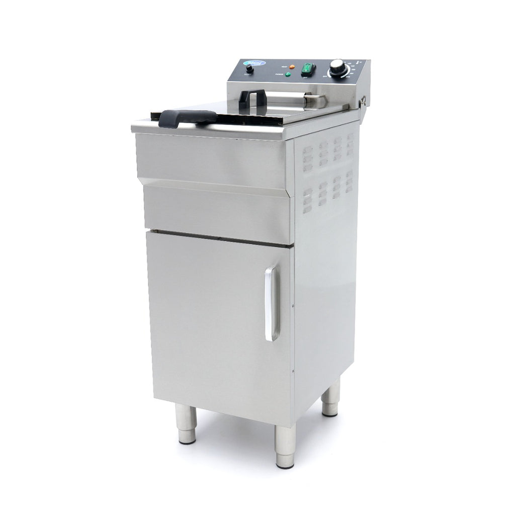 Fritadeira - Profissional - 16L - 1 cesto - com torneira de drenagem e suporte - 230V