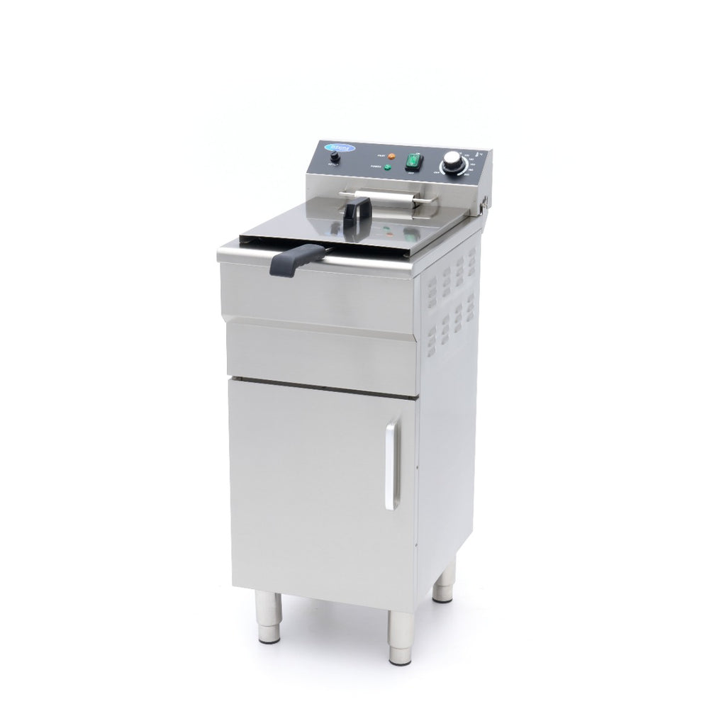Fritadeira - Profissional - 16L - 1 cesto - com torneira de drenagem e suporte - 230V