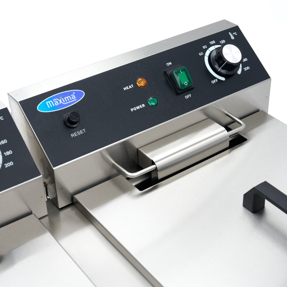 Freidora - Profesional - 2 x 16L - 2 Cestas - con Grifo de Vaciado y Soporte - 230V