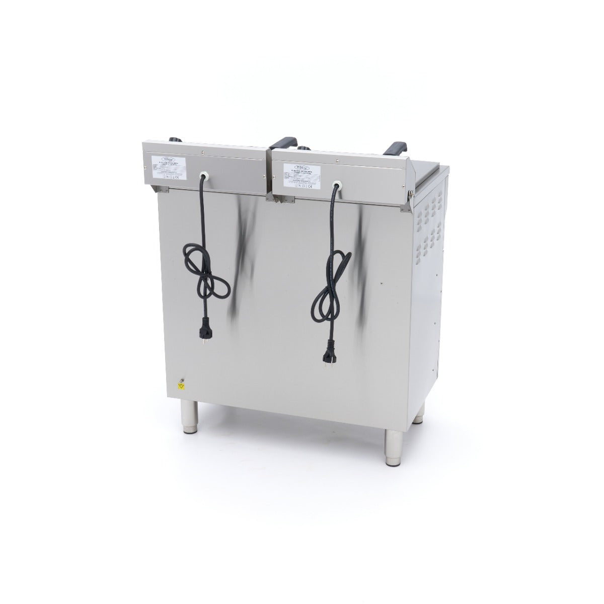 Freidora - Profesional - 2 x 16L - 2 Cestas - con Grifo de Vaciado y Soporte - 230V