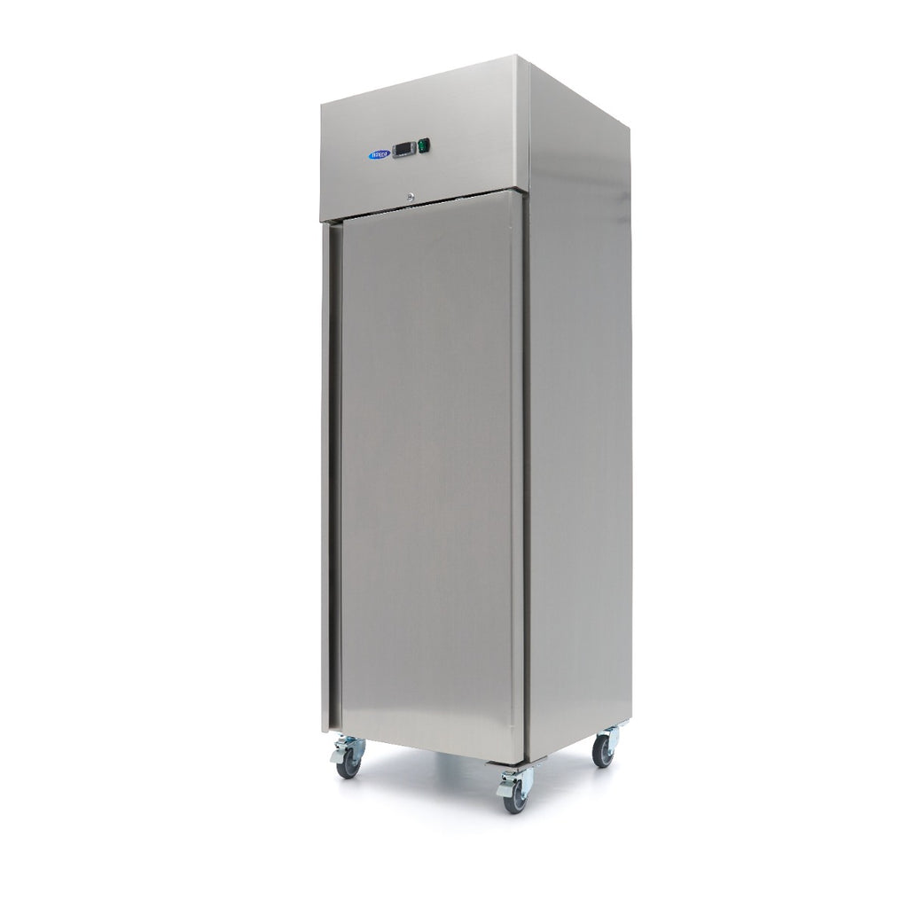 Frigorífico - Profesional - 400L - 3 Estantes Regulables - Acero Inoxidable - sobre Ruedas