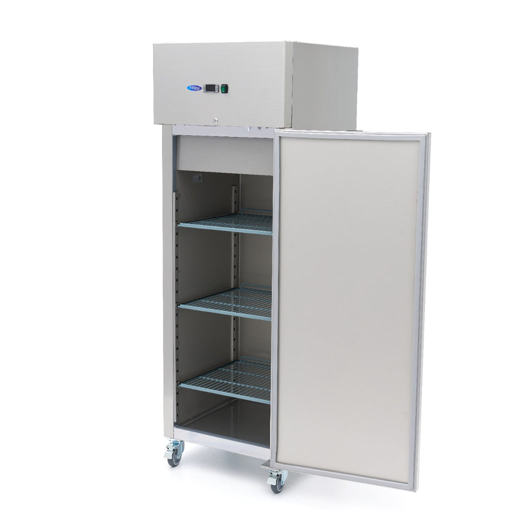 Frigorífico - Profesional - 400L - 3 Estantes Regulables - Acero Inoxidable - sobre Ruedas