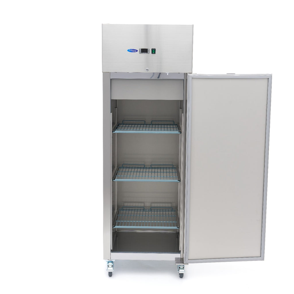 Frigorífico - Profesional - 400L - 3 Estantes Regulables - Acero Inoxidable - sobre Ruedas