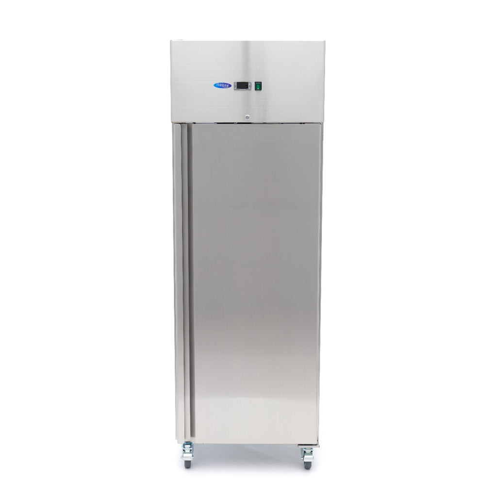 Frigorífico - Profesional - 400L - 3 Estantes Regulables - Acero Inoxidable - sobre Ruedas