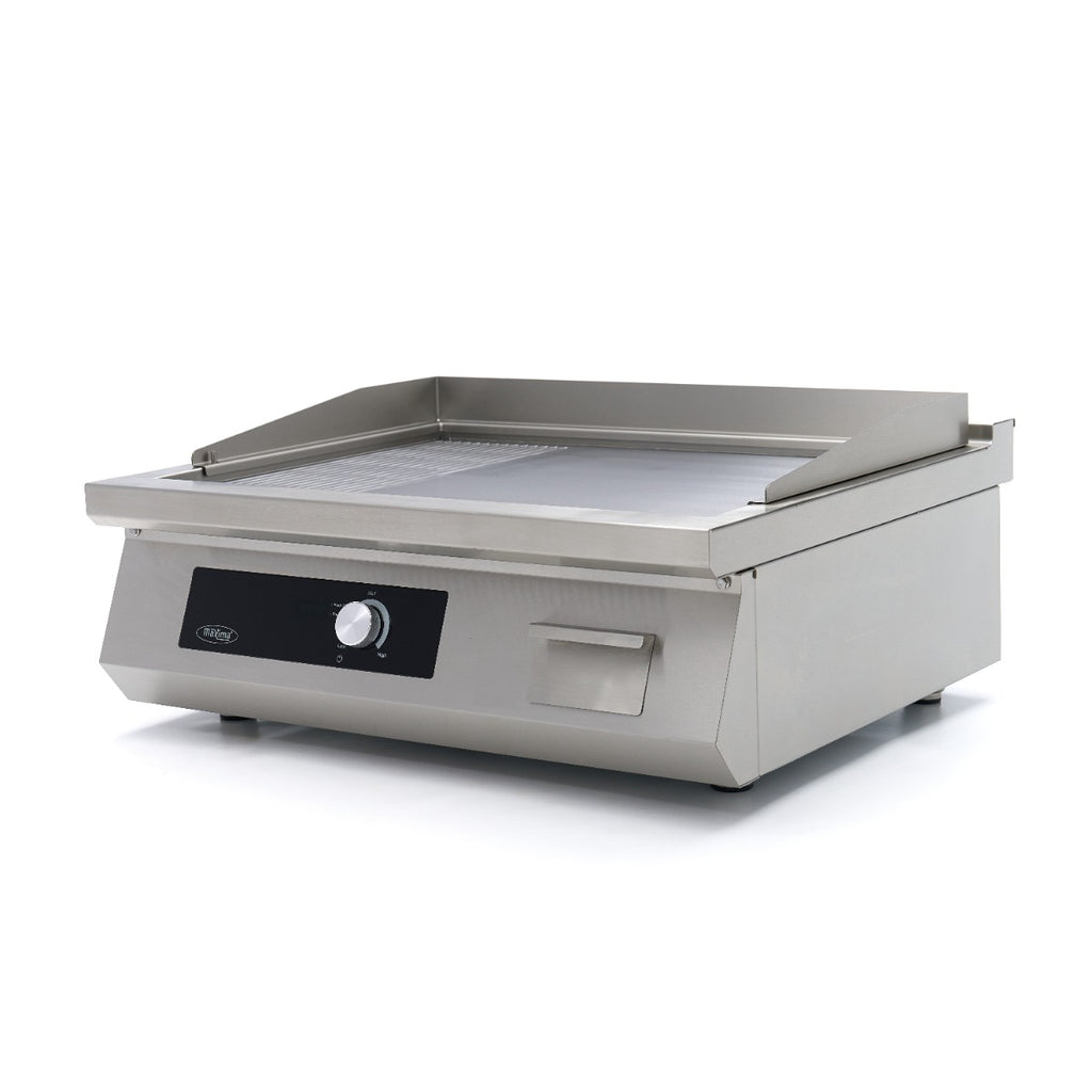 Piastra a induzione 700 - Professionale - superficie liscia e scanalata - 5.000 W - doppia
