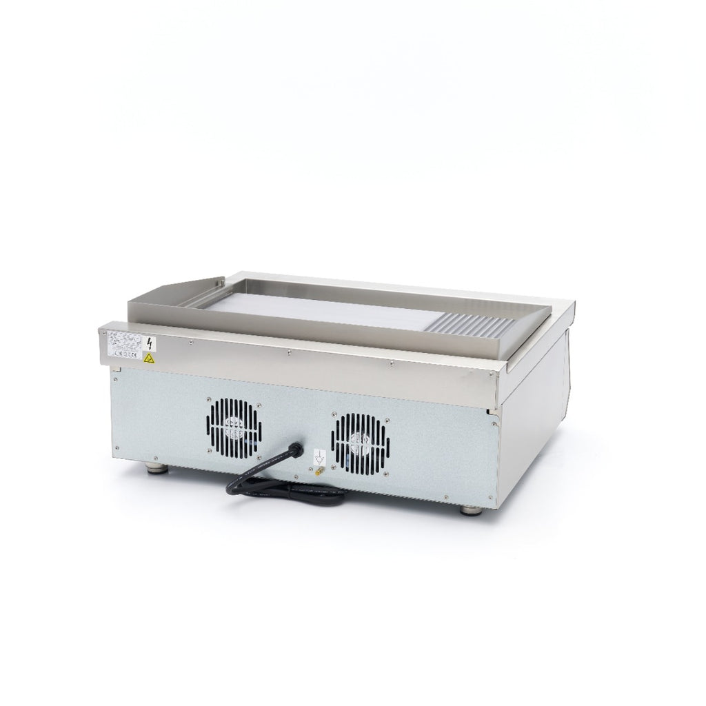 Piastra a induzione 700 - Professionale - superficie liscia e scanalata - 5.000 W - doppia