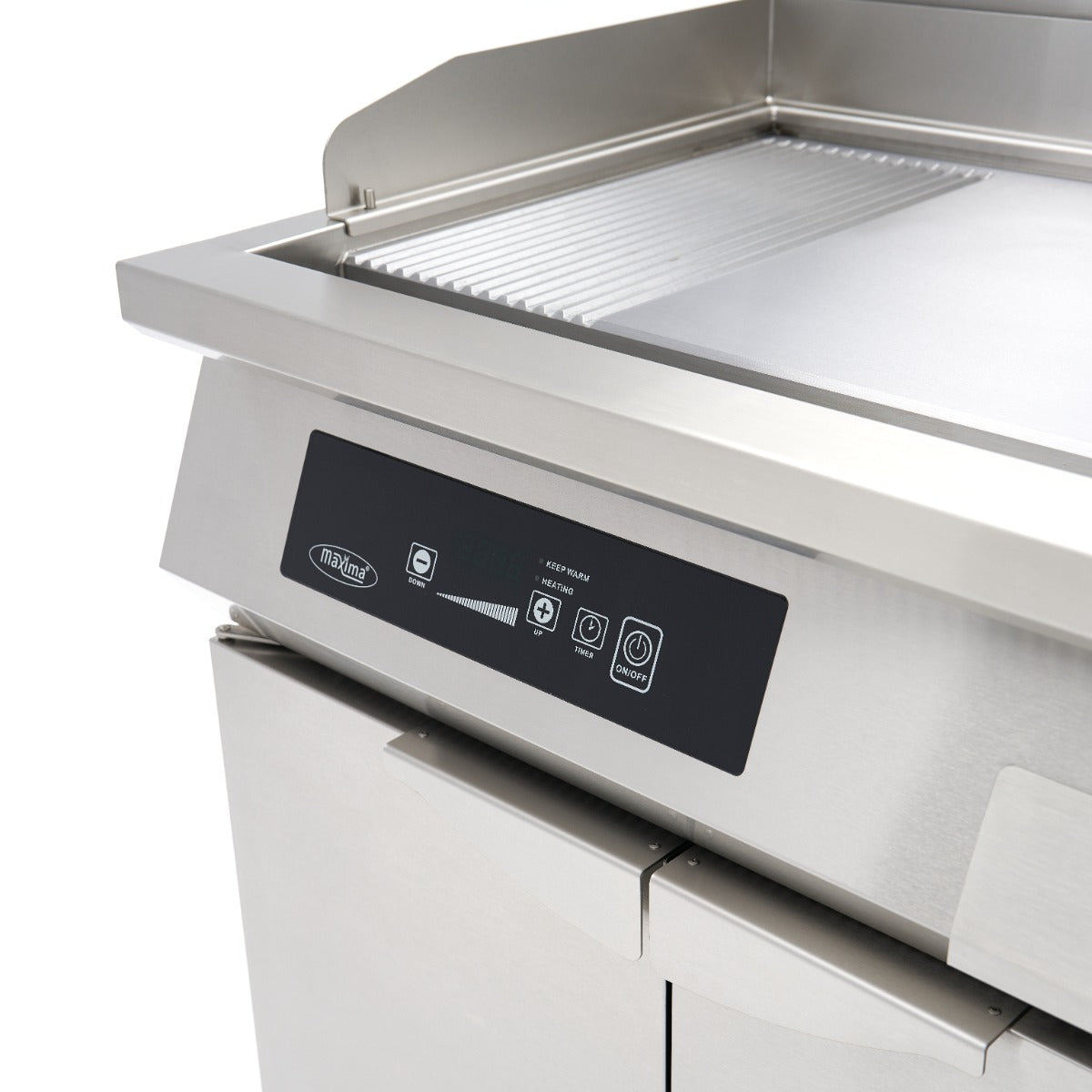 Plancha de Inducción 700 - Profesional - Lisa y Ranurada - 10.000 W - Doble - con Soporte