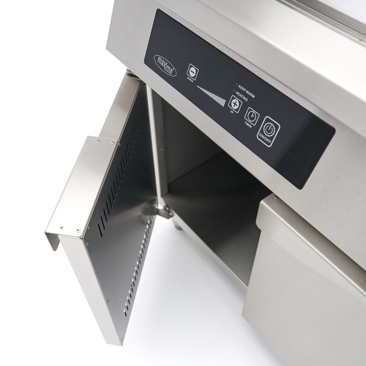 Plancha de Inducción 700 - Profesional - Lisa y Ranurada - 10.000 W - Doble - con Soporte