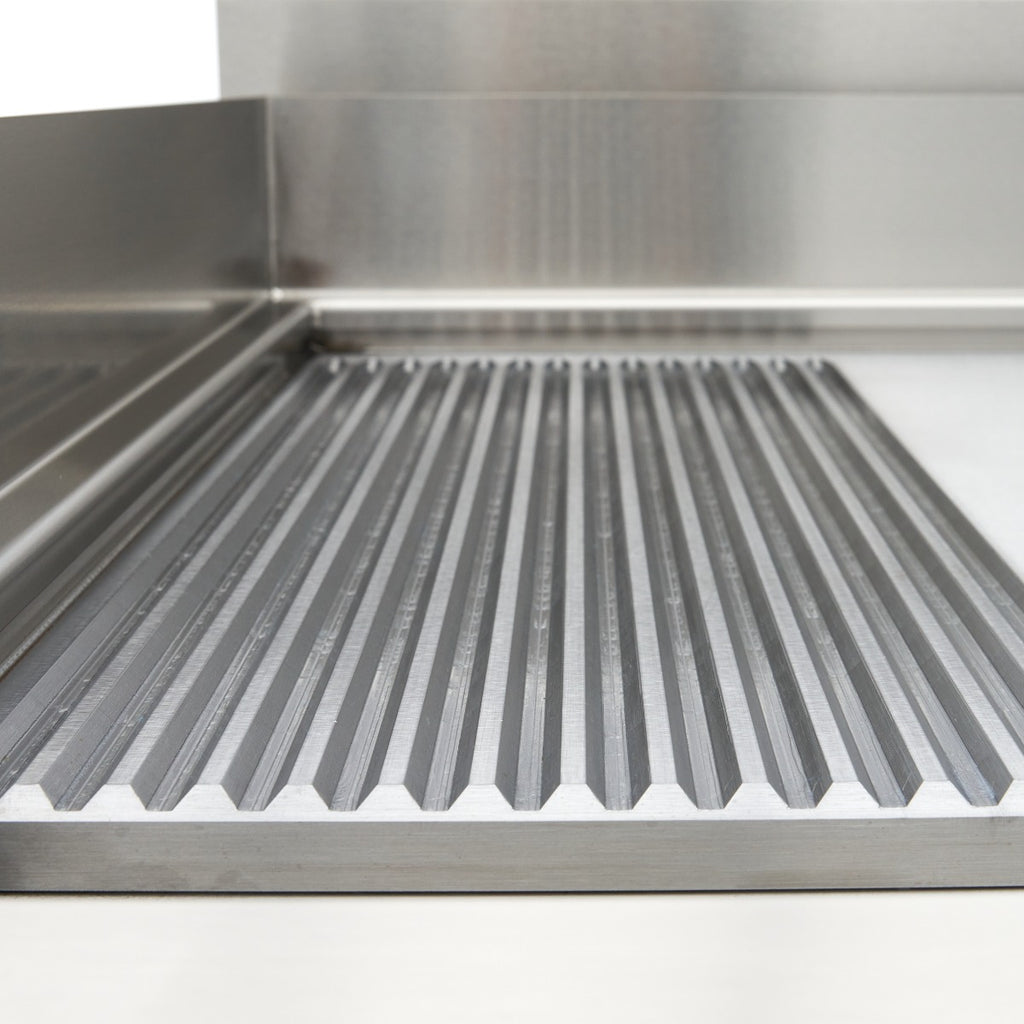 Plancha de Inducción 700 - Profesional - Lisa y Ranurada - 10.000 W - Doble - con Soporte