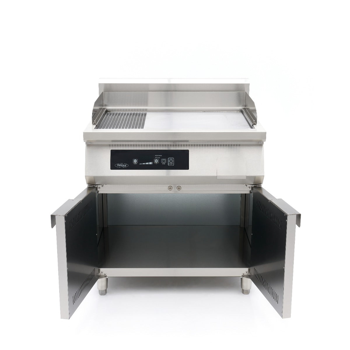 Plancha de Inducción 700 - Profesional - Lisa y Ranurada - 10.000 W - Doble - con Soporte
