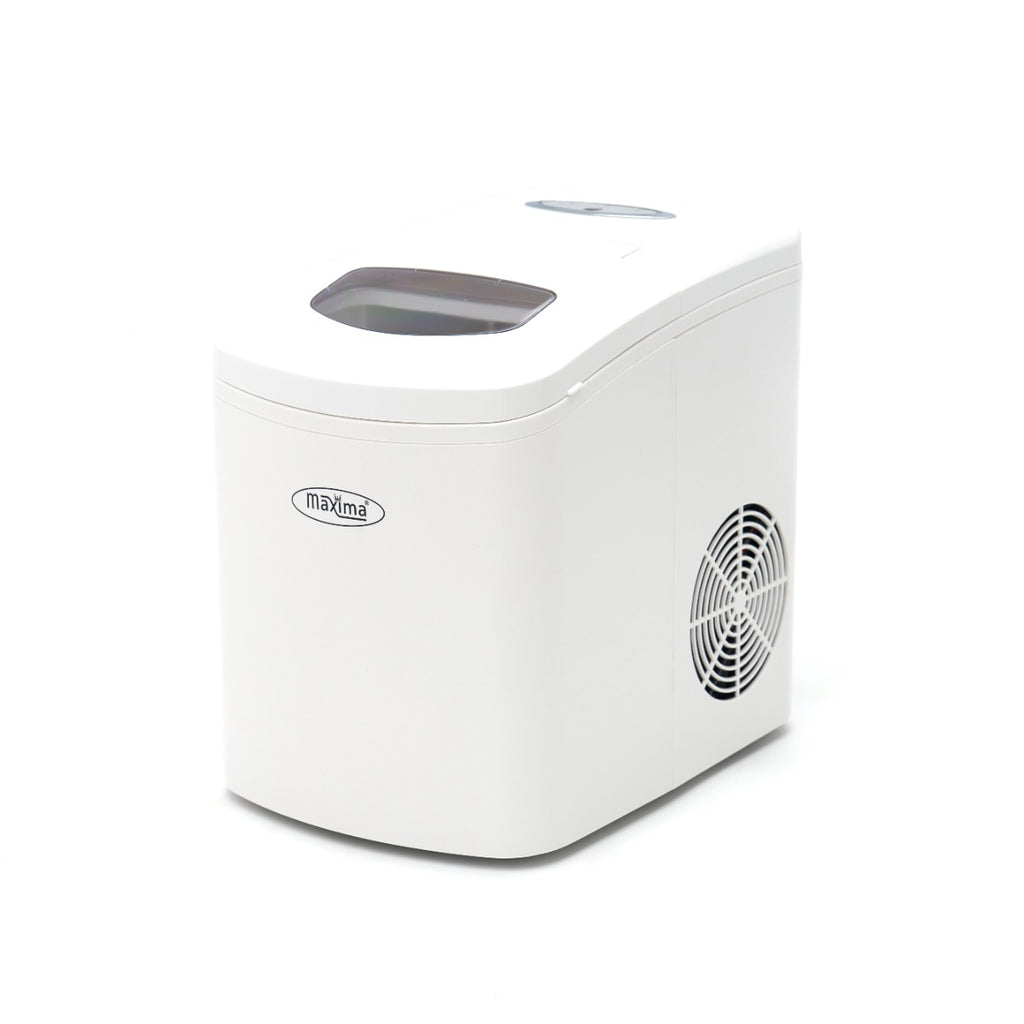 Macchina per ghiaccio - Professionale - 10-12 kg/24 h - Cubetti a proiettile - Raffreddamento ad aria - Bianca
