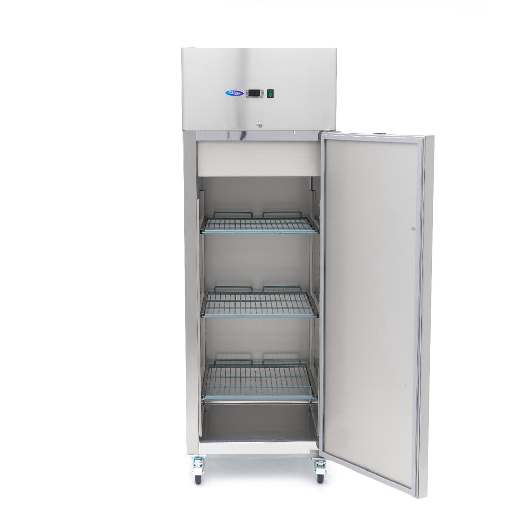 Frigorífico - Profesional - 600L - 3 Estantes Ajustables (2/1 GN) - Acero Inoxidable - sobre Ruedas