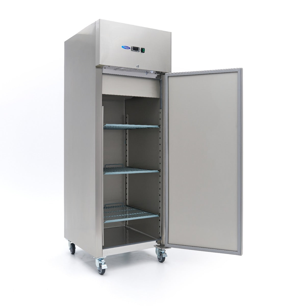 Frigorífico - Profesional - 600L - 3 Estantes Ajustables (2/1 GN) - Acero Inoxidable - sobre Ruedas