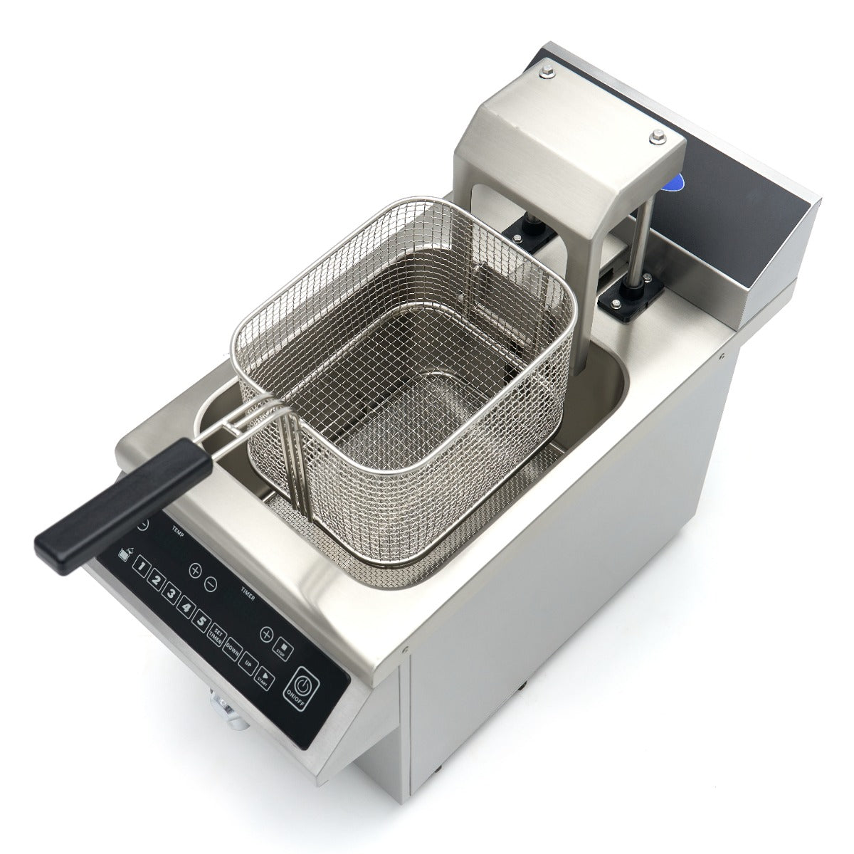 Induktionsfritteuse - Professionell - 8L - 1 Korb - Hebesystem - mit Ablasshahn