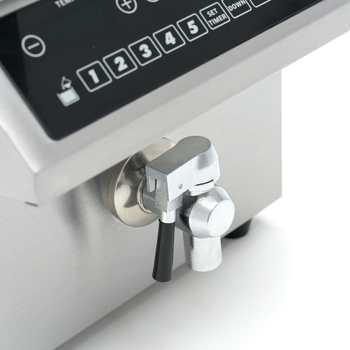 Induktionsfritteuse - Professionell - 8L - 1 Korb - Hebesystem - mit Ablasshahn
