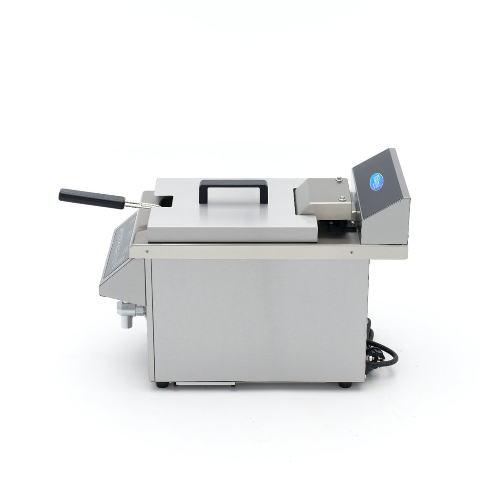 Induktionsfritteuse - Professionell - 8L - 1 Korb - Hebesystem - mit Ablasshahn