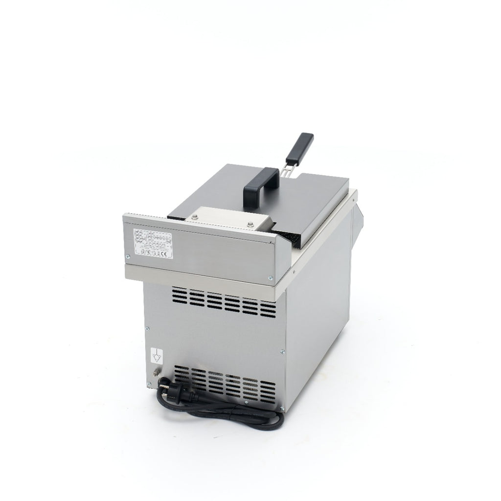 Induktionsfritteuse - Professionell - 8L - 1 Korb - Hebesystem - mit Ablasshahn