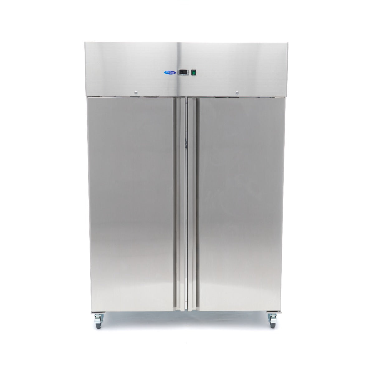 Frigorifero - Professionale - 1200L - 6 ripiani regolabili (2/1 GN) - Acciaio inox - su ruote