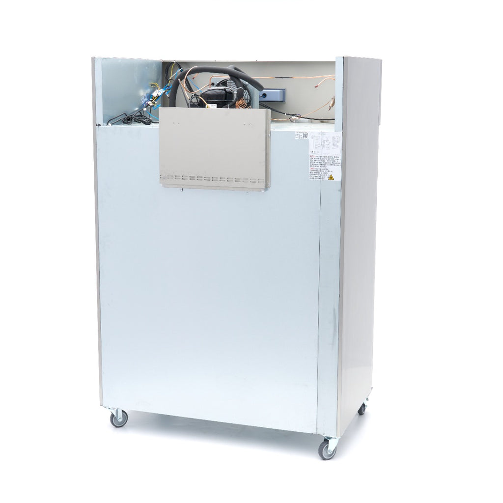 Frigorifero - Professionale - 1200L - 6 ripiani regolabili (2/1 GN) - Acciaio inox - su ruote