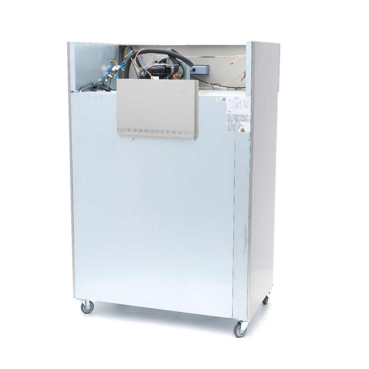 Frigorifero - Professionale - 1200L - 6 ripiani regolabili (2/1 GN) - Acciaio inox - su ruote