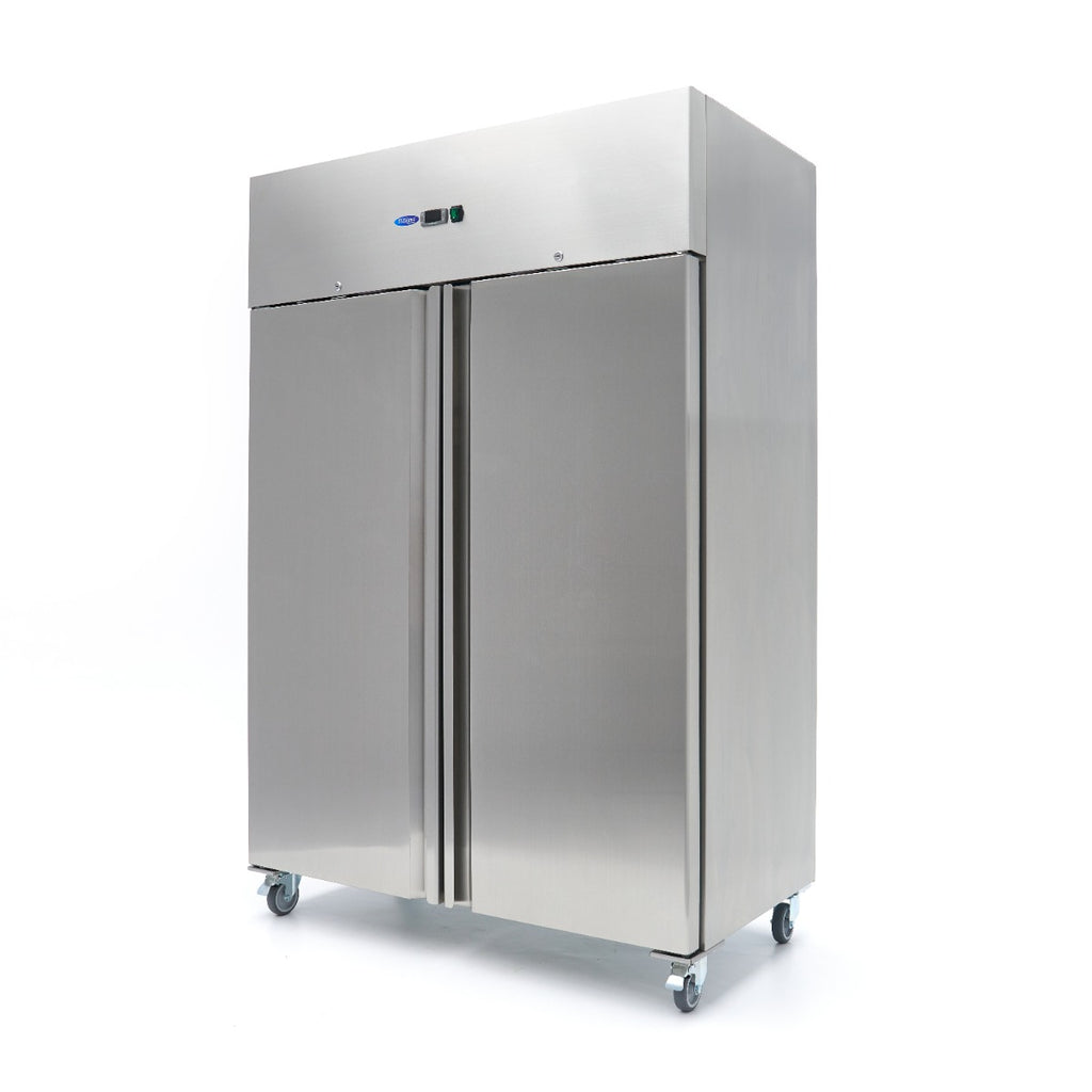 Frigorífico - Profesional - 800L - 6 Estantes Regulables - Acero Inoxidable - sobre Ruedas
