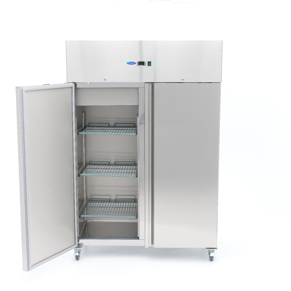 Frigorífico - Profesional - 800L - 6 Estantes Regulables - Acero Inoxidable - sobre Ruedas