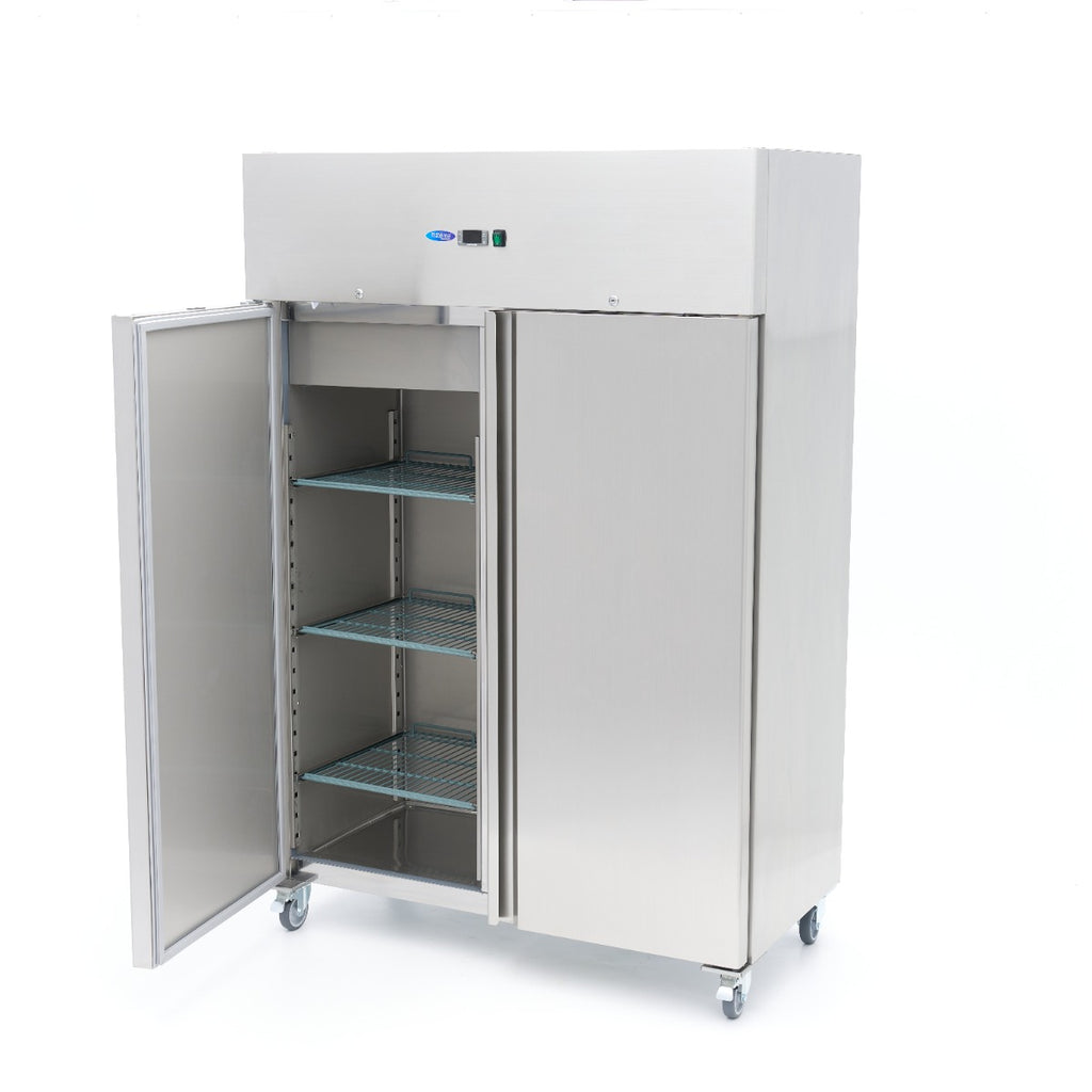 Frigorífico - Profesional - 800L - 6 Estantes Regulables - Acero Inoxidable - sobre Ruedas