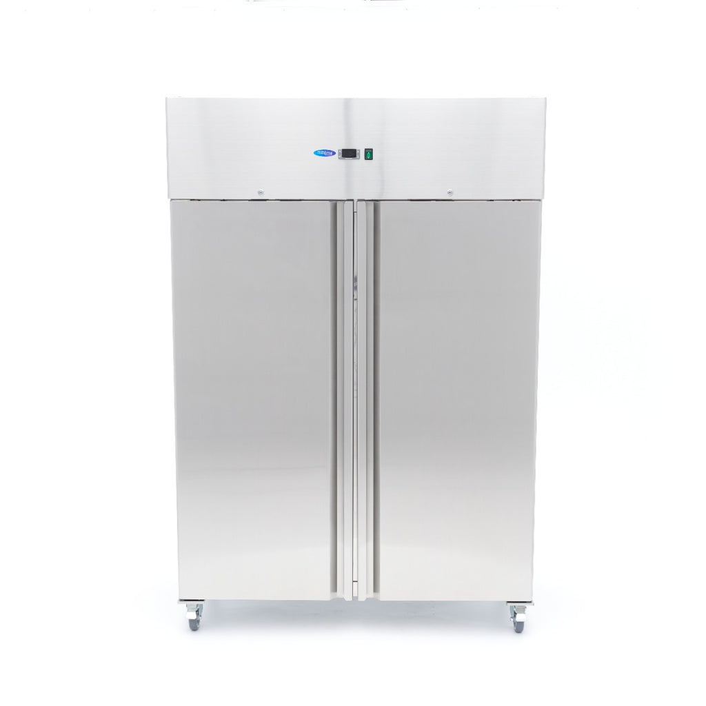 Frigorífico - Profesional - 800L - 6 Estantes Regulables - Acero Inoxidable - sobre Ruedas