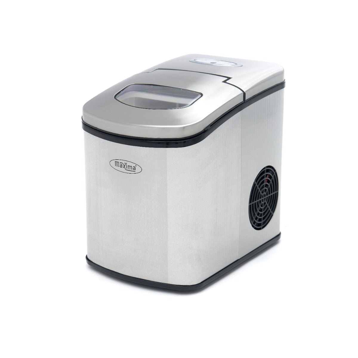 Macchina per ghiaccio - Professionale - 10-12 kg/24 h - Cubetti a proiettile - Raffreddamento ad aria - Argento