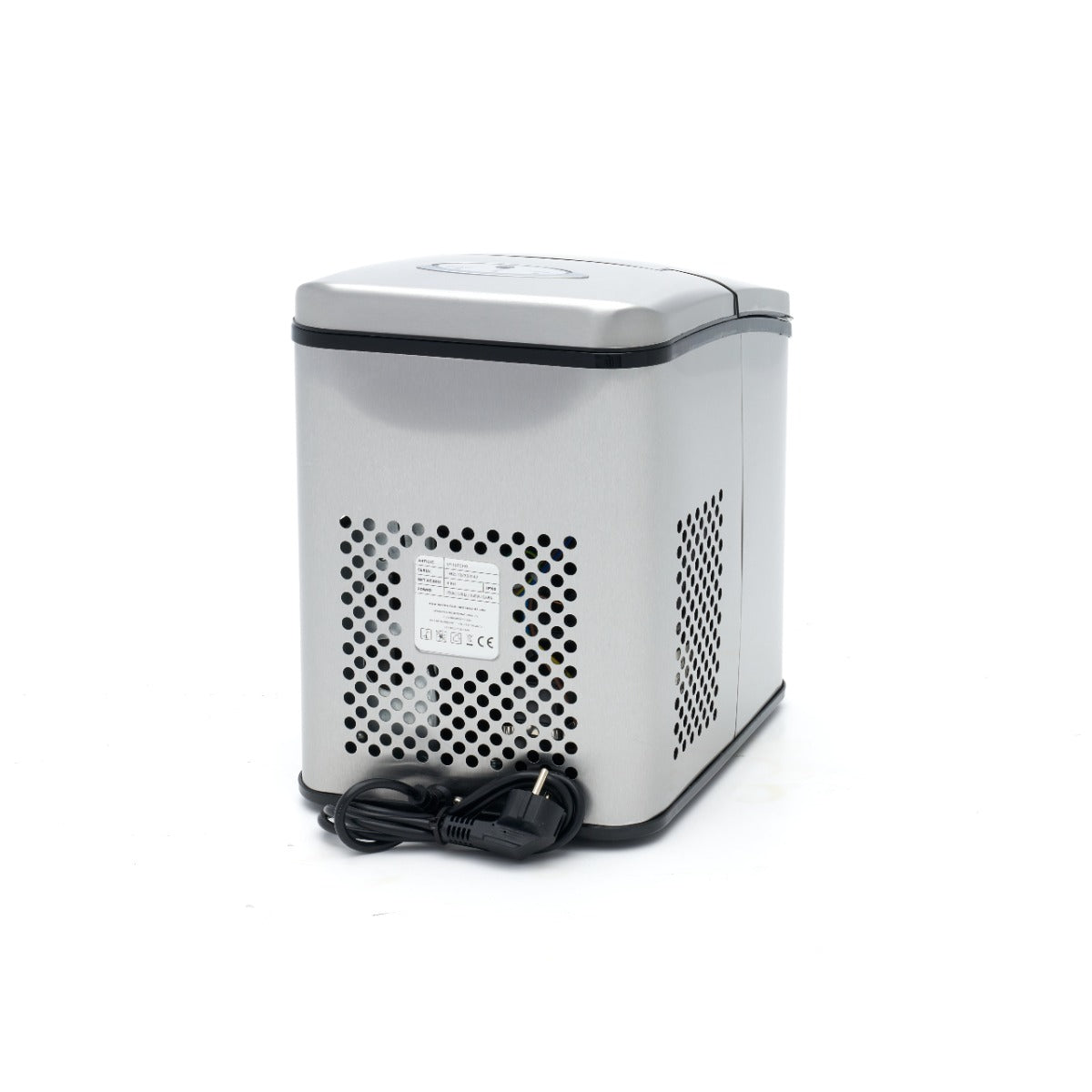 Macchina per ghiaccio - Professionale - 10-12 kg/24 h - Cubetti a proiettile - Raffreddamento ad aria - Argento