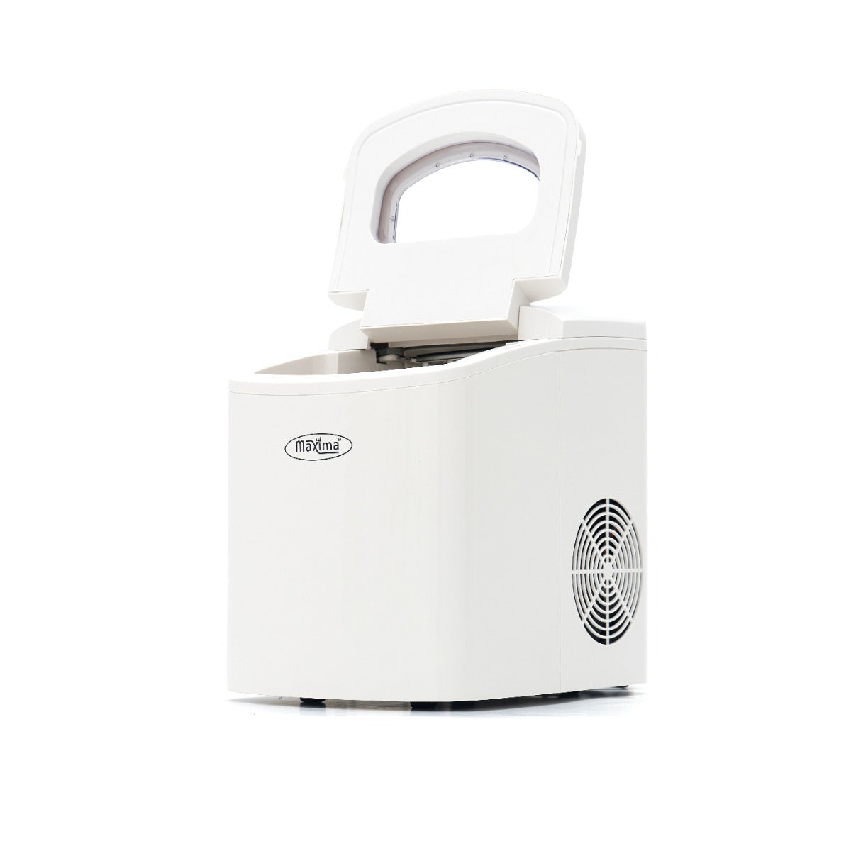 Macchina per ghiaccio - Professionale - 10-12 kg/24 h - Cubetti a proiettile - Raffreddamento ad aria - Bianca