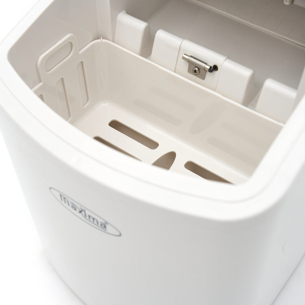 Macchina per ghiaccio - Professionale - 10-12 kg/24 h - Cubetti a proiettile - Raffreddamento ad aria - Bianca