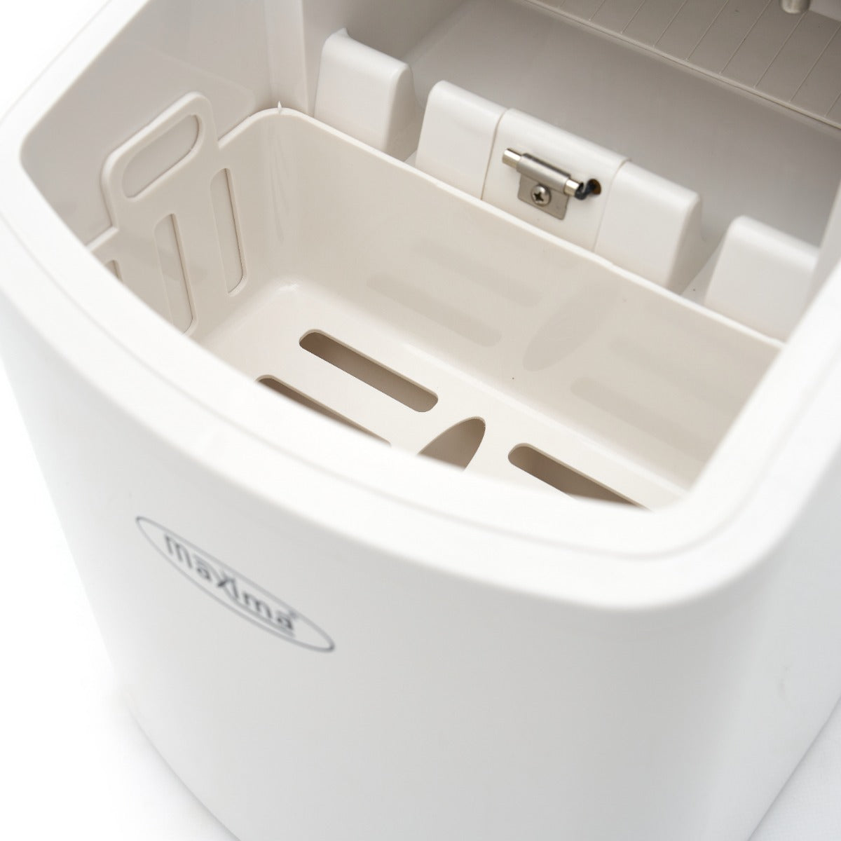 Macchina per ghiaccio - Professionale - 10-12 kg/24 h - Cubetti a proiettile - Raffreddamento ad aria - Bianca