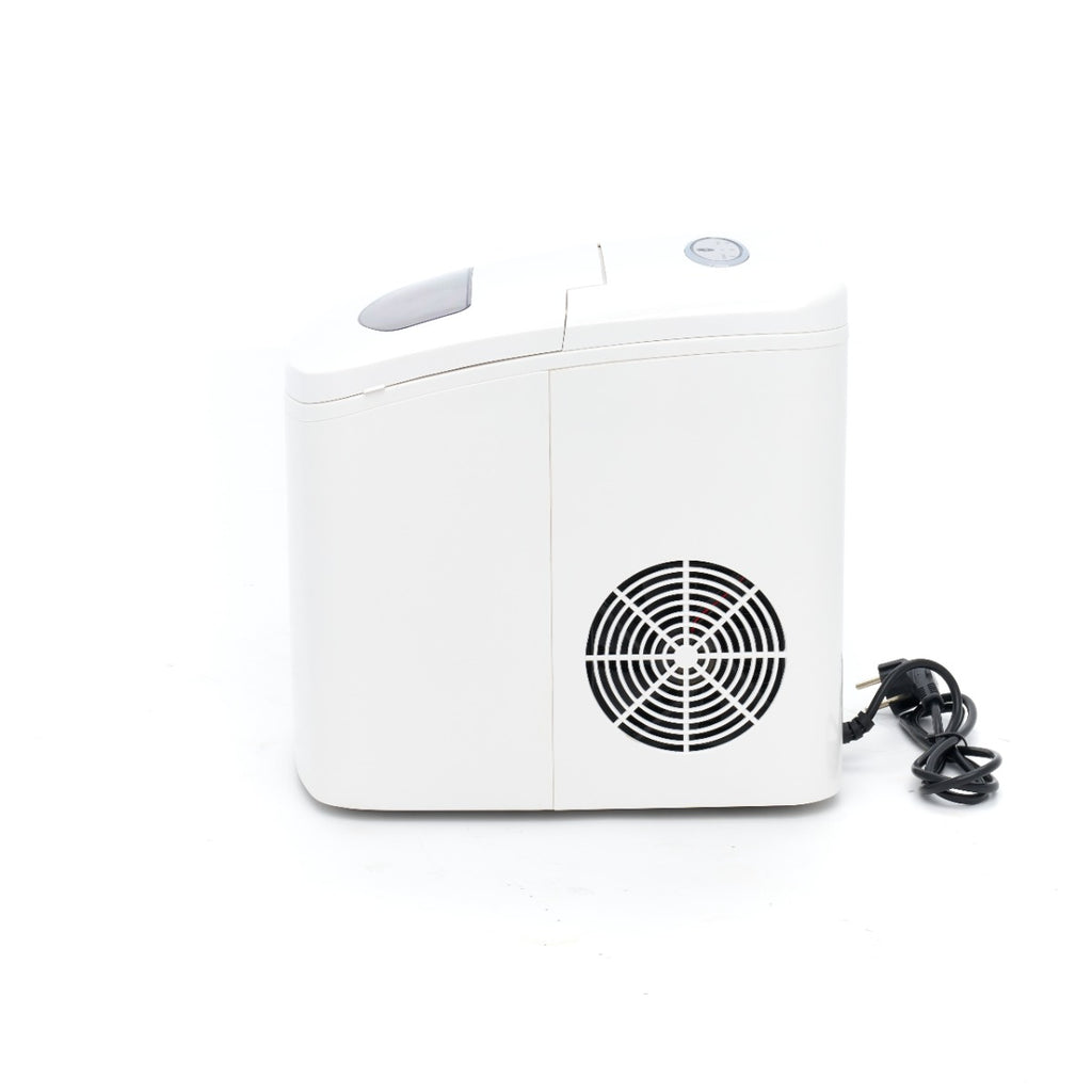 Macchina per ghiaccio - Professionale - 10-12 kg/24 h - Cubetti a proiettile - Raffreddamento ad aria - Bianca