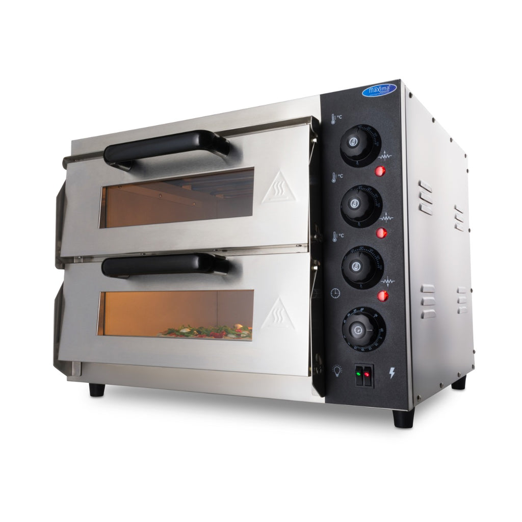Forno per Pizza - Professionale - per 2 Pizze da Ø40cm - Doppia Camera