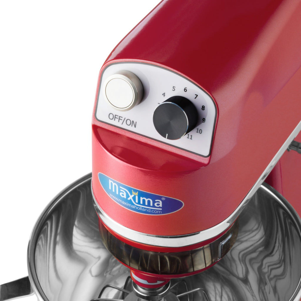 Planetenrührmaschine - Professionell - 7L - bis zu 2kg Teig - Himbeerrot