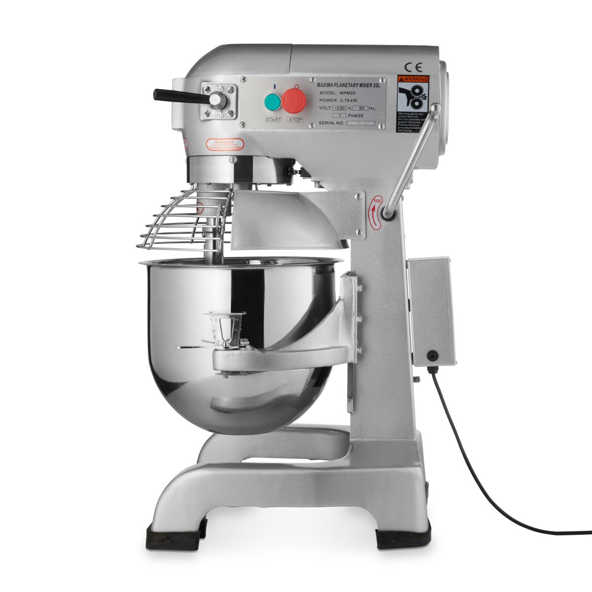 Mezcladora Planetaria - Profesional - 20L - hasta 10kg de Masa - 3 Velocidades