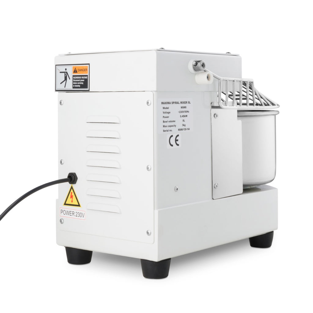 Teigknetmaschine - Professionell - 8L - 4,5kg Teig - Weiß
