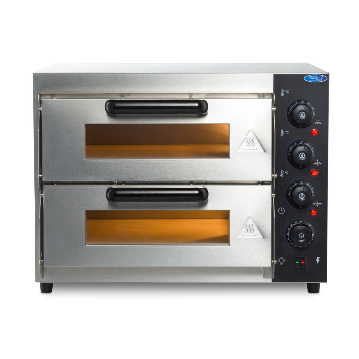 Forno per Pizza - Professionale - per 2 Pizze da Ø40cm - Doppia Camera