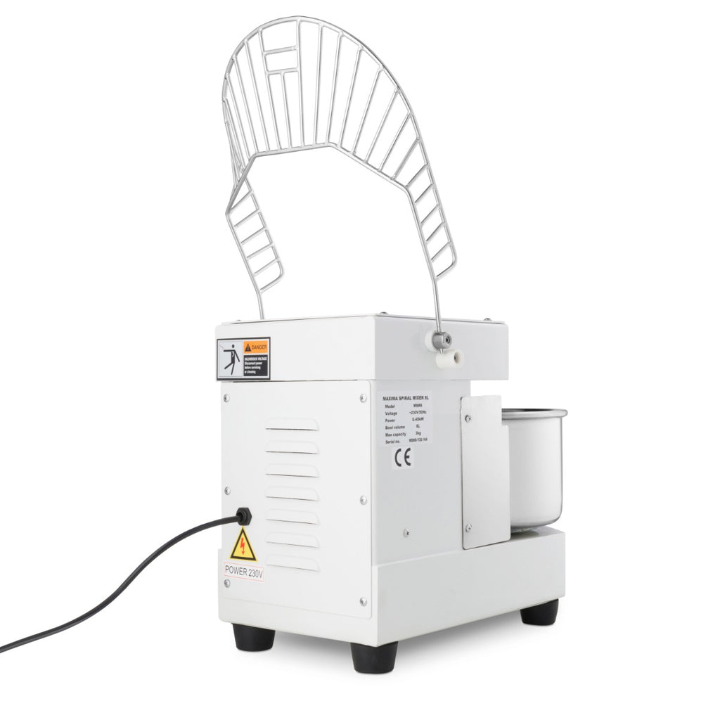 Teigknetmaschine - Professionell - 8L - 4,5kg Teig - Weiß