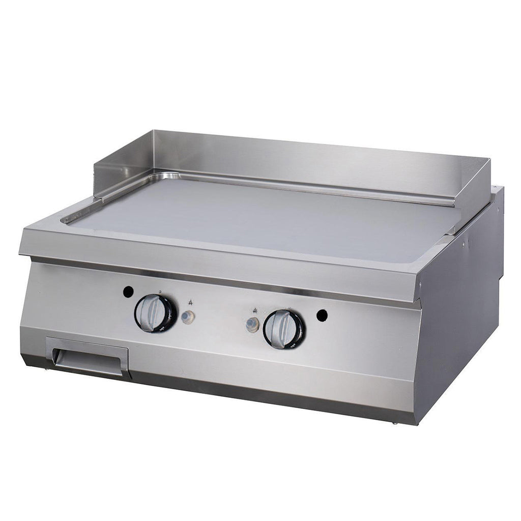 Premium-Grillplatte - Professionell - Glattes Chrom - Doppeleinheit - 90cm Tiefe - Gas